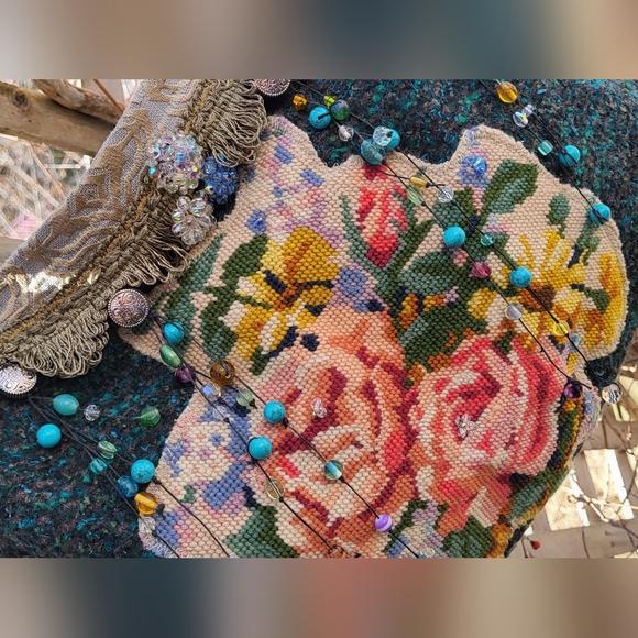 Handmade Artsy Boho Crossbody Messanger Style Bag - Picture 10 of 11